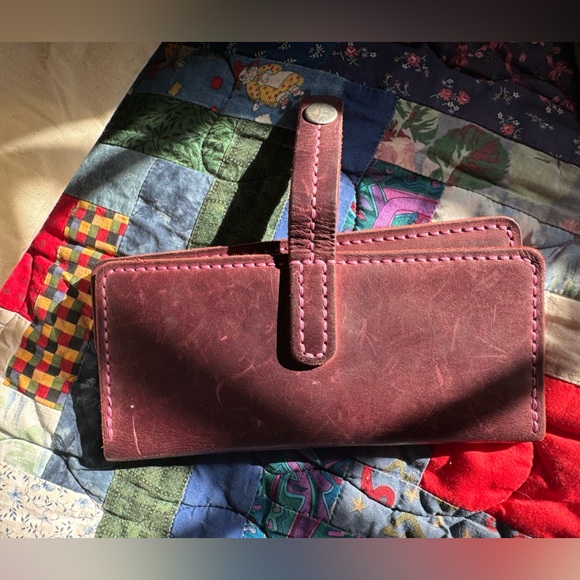 Purple leather wallet Etsy - Picture 3 of 6